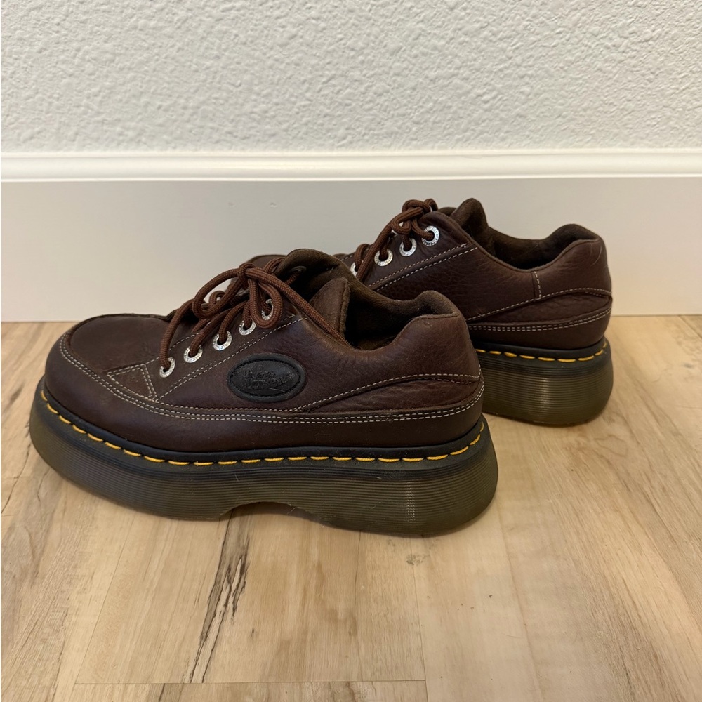 DR. MARTENS Buzz 5-Eye Womens Grizzly Leather Shoes - Picture 3 of 5